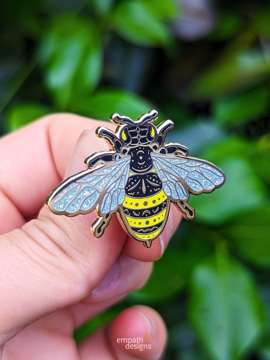 Bee-luminate Enamel Pin