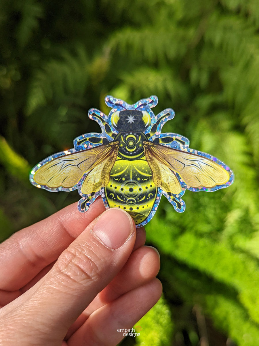 Bee-Luminate Glitter Sticker
