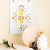 Crystal Starseed - Gold Foil Paper Print