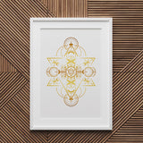 Crystal Starseed - Gold Foil Paper Print