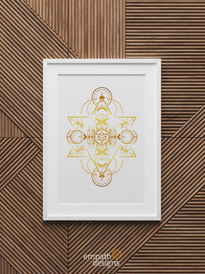 Crystal Starseed Gold Foil Print