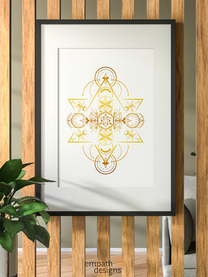 Crystal Starseed Gold Foil Print