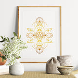 Crystal Starseed - Gold Foil Paper Print