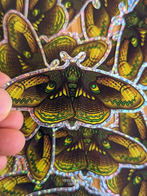 Moth Equilibrium Glitter Sticker
