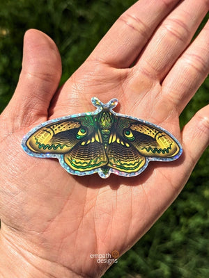 Moth Equilibrium Glitter Sticker