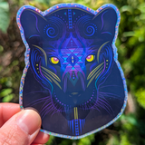 Panther's Grace Glitter Sticker