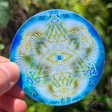 "We Are Here Now" Angel Seraph Holographic Sticker