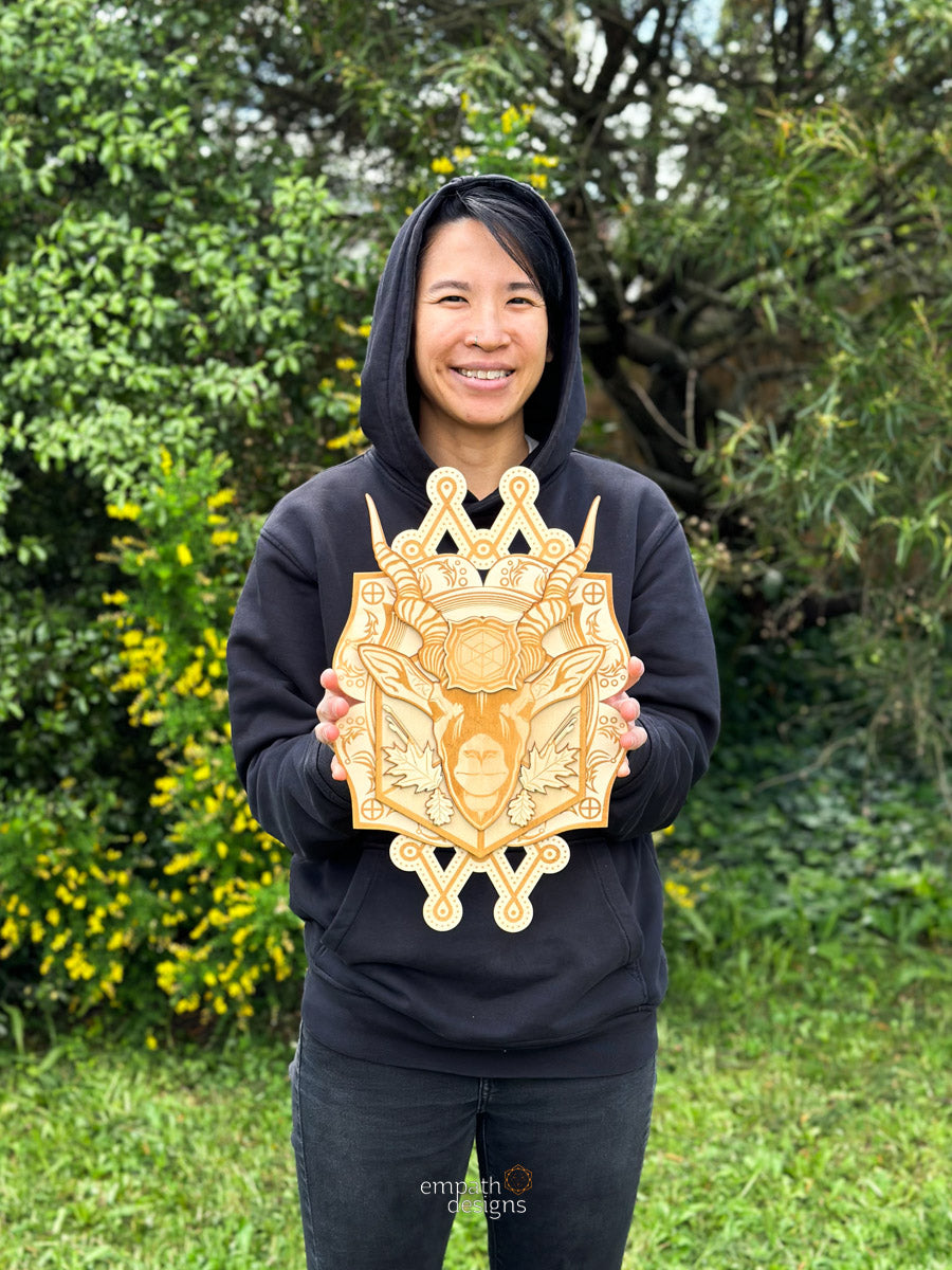 Blackbuck Antelope - Wooden Laser Cut Mandala