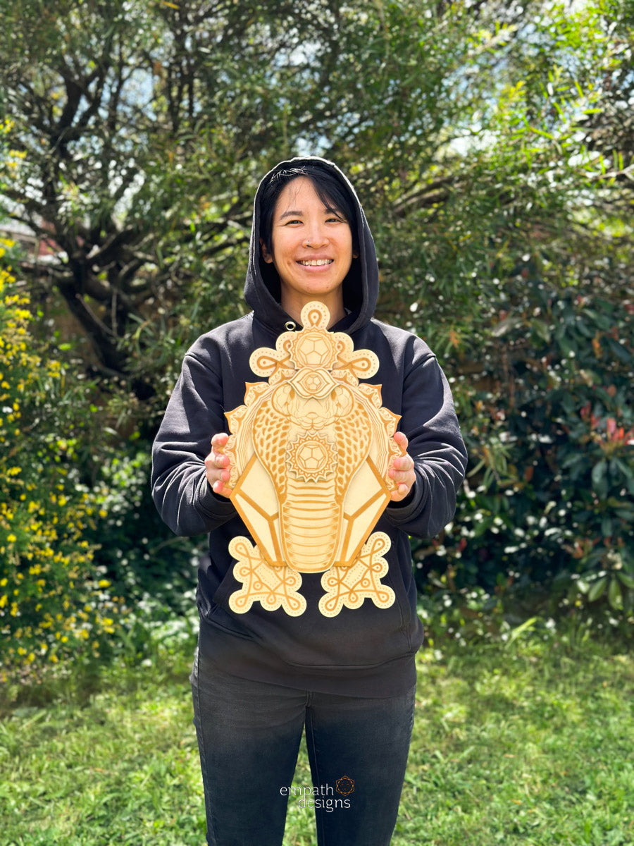 Spectacled Cobra - Wooden Laser Cut Mandala