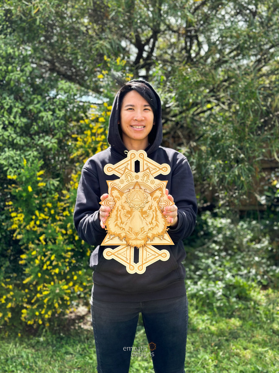 Bengal Tiger - Wooden Laser Cut Mandala