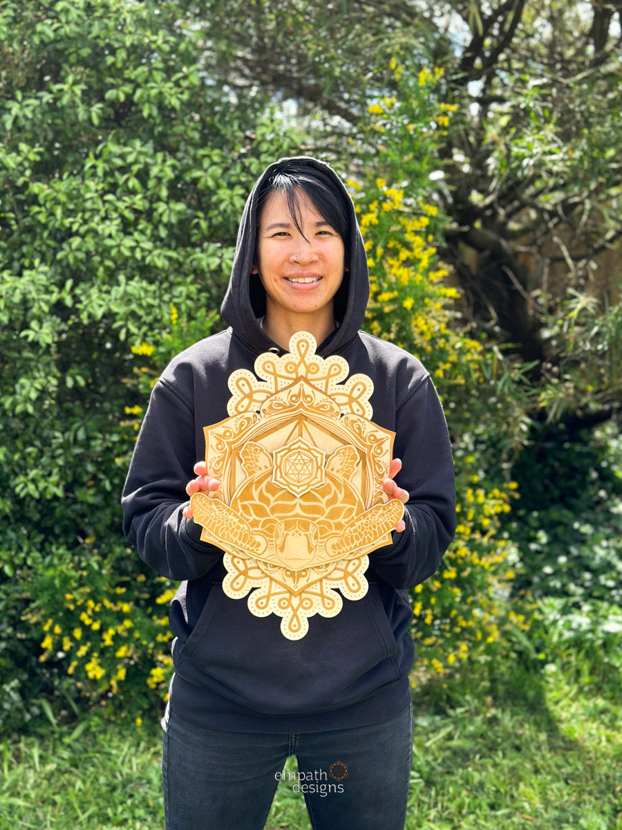 Hawksbill Turtle - Wooden Laser Cut Mandala
