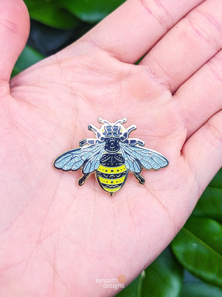 Bee-luminate Enamel Pin