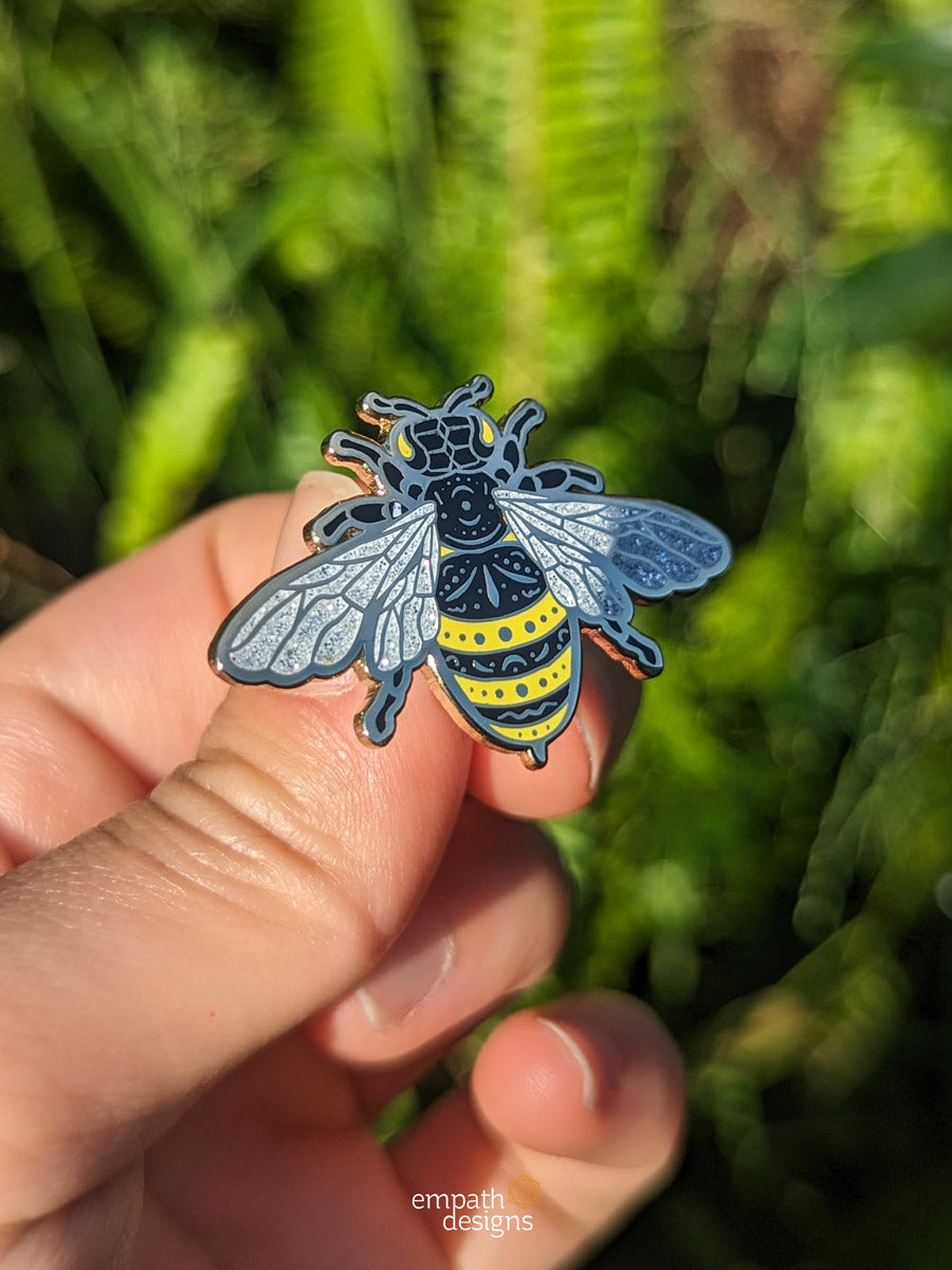 Bee-luminate Enamel Pin