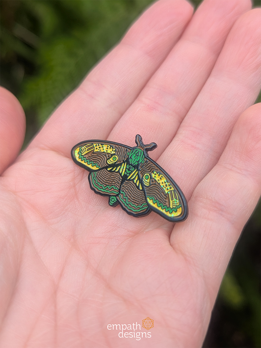 Moth Equilibrium Enamel Pin