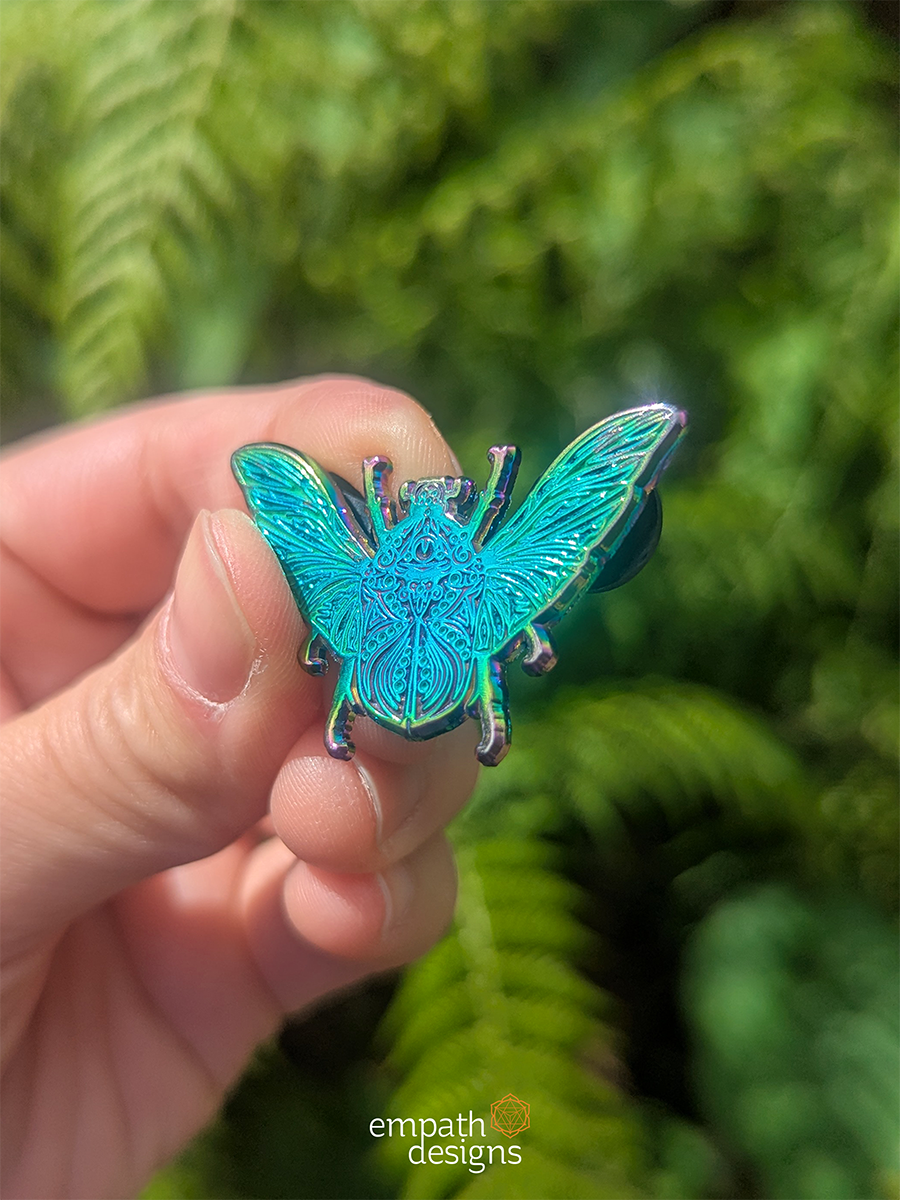 Scarab Connection Enamel Pin