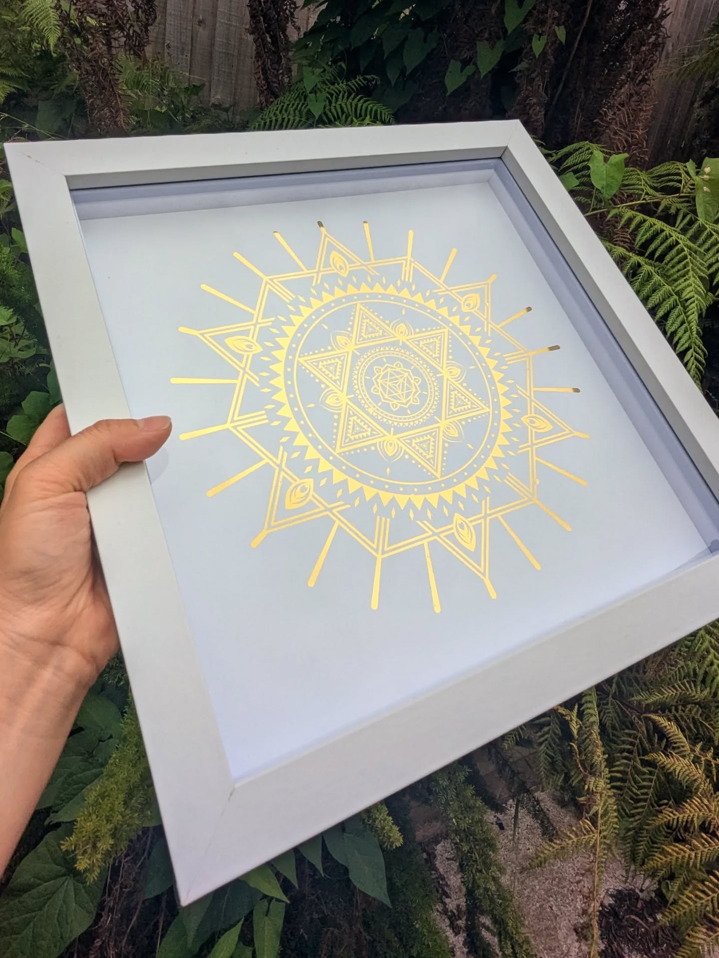 Hridaya - Gold Mandala Paper Print