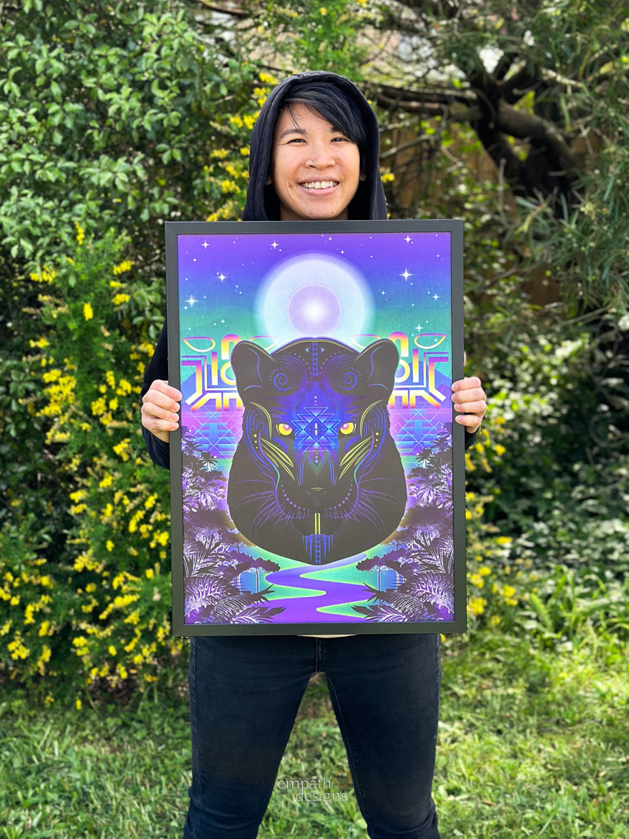 Panther's Grace - UV Print No Glass Frame