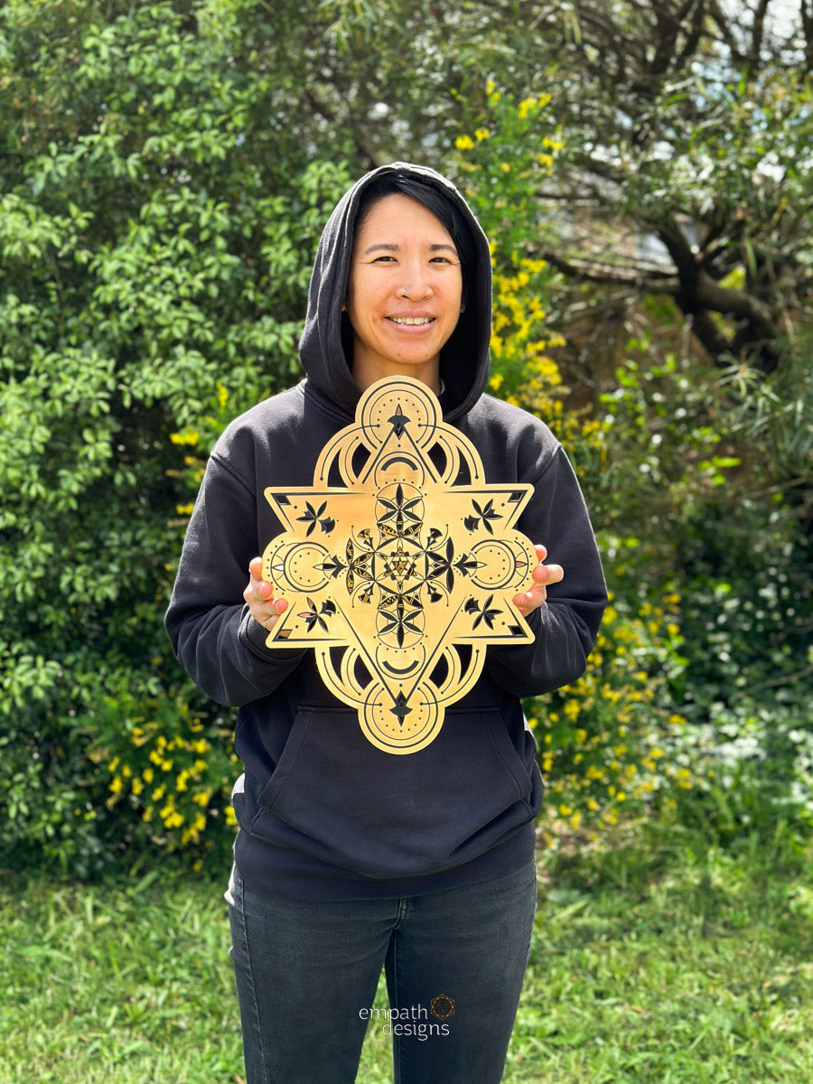 Crystal Starseed - Wooden Laser Cut Mandala