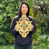 Crystal Starseed - Wooden Laser Cut Mandala