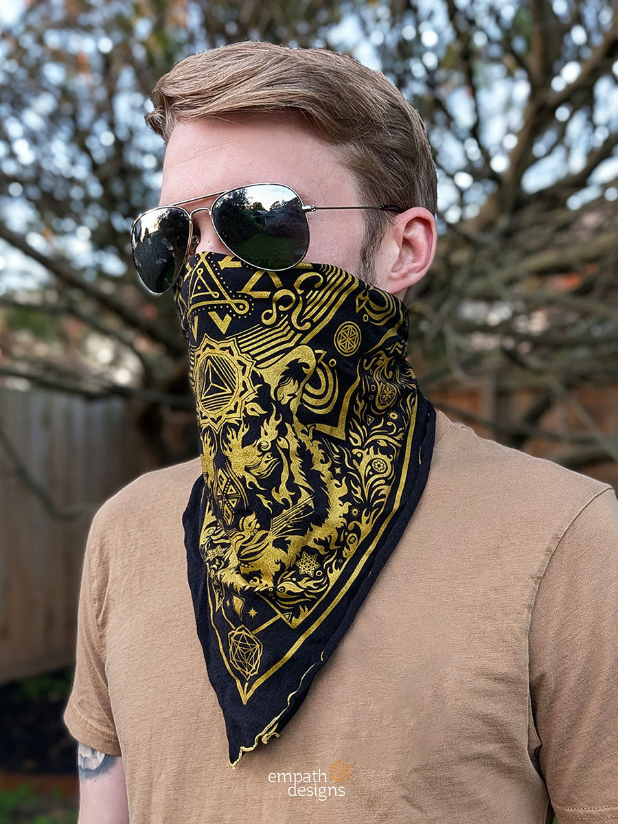 Resurgence Tiger Bandana - Black and Gold