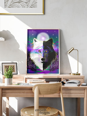 Wolf's Instinct - UV Print No Glass Frame