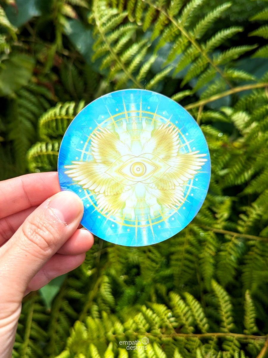 I See You Angel Seraph Holographic Sticker