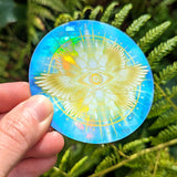 I SEE YOU Angel Seraph Holographic Sticker