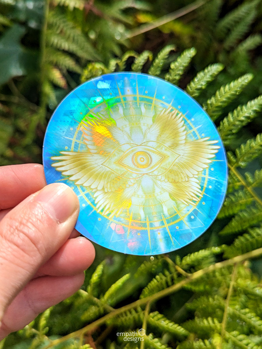 I See You Angel Seraph Holographic Sticker