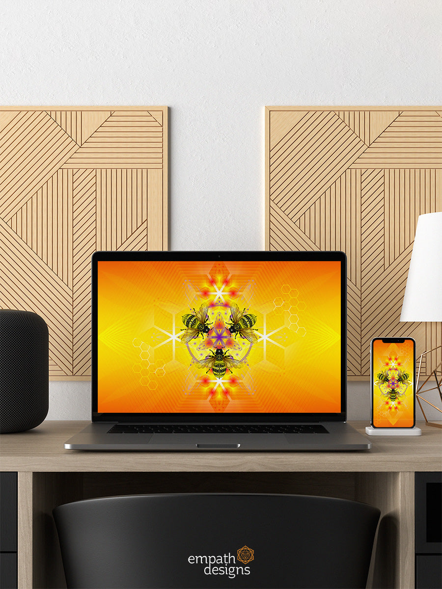 Bee-luminate Digital Wallpaper