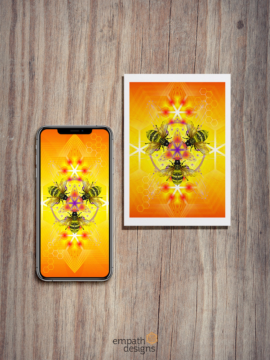 Bee-luminate Digital Wallpaper