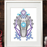 Spectacled Cobra - Paper Screen Print