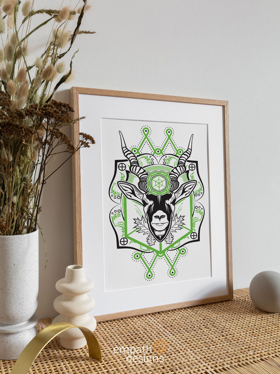 Blackbuck Antelope - Paper Screen Print