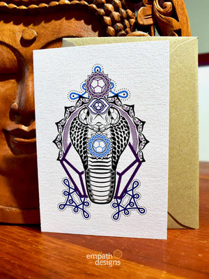 Greeting Cards - Spectacled Cobra