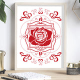 Red Rose - Paper Screen Print