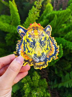 Ignite Tiger Holographic Sticker