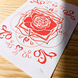 Red Rose - Paper Screen Print