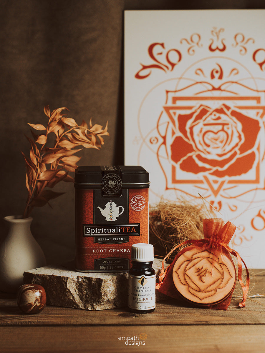Red Rose Root Chakra - Grounding Meditation Art Kit / Gift Set