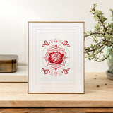 Red Rose - Paper Screen Print