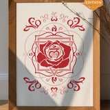 Red Rose - Paper Screen Print