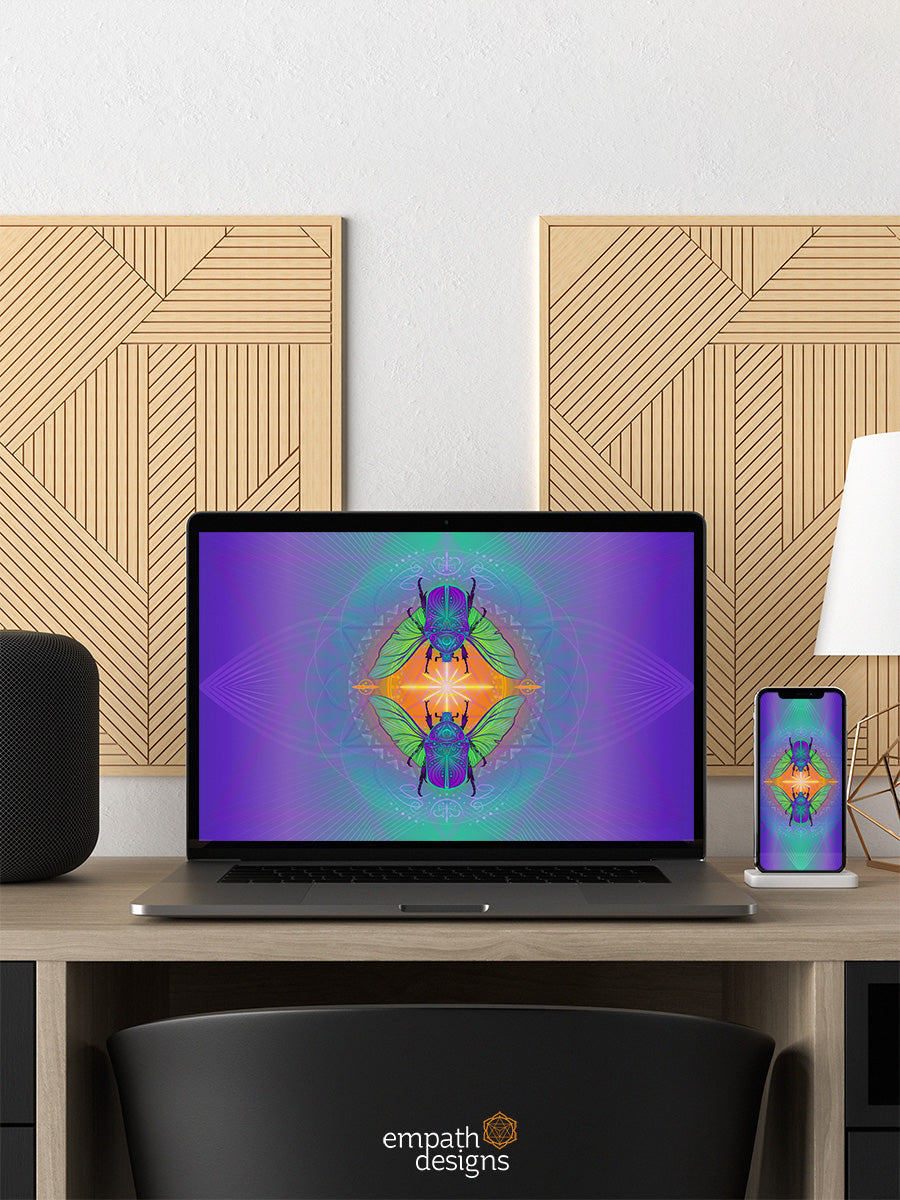Scarab Connection Digital Wallpaper