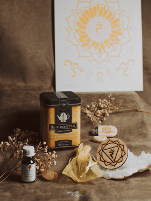 Sunflower Solar Plexus Chakra - Personal Power Meditation Art Kit / Gift Set